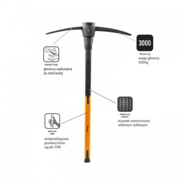 Кирка FIBERGLASS 3000 гр, KT-KF1300 (Bradas)