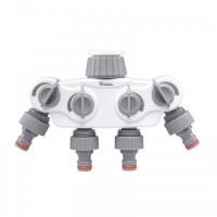 Розподільник с 4 кранами WHITE LINE - SOLID, WL-3034K (Bradas)