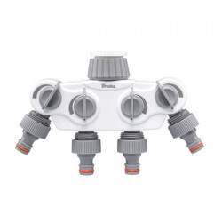 Розподільник с 4 кранами WHITE LINE - SOLID, WL-3034K (Bradas)