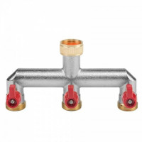 Розподільник з трьома кранами 3/4", BR-3134 (Bradas)