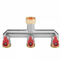 Розподільник з трьома кранами 3/4", BR-3134 (Bradas)
