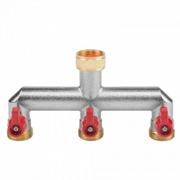 Розподільник з трьома кранами 3/4", BR-3134 (Bradas)
