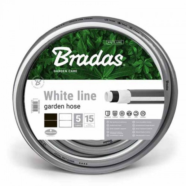 Шланг для полива WHITE LINE Новый дизайн 5/8 дюйм. (Bradas)