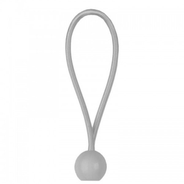 Еластичний гумовий шнур з кулькою 15см BUNGEE CORD BALL сірий (25 шт.) (Bradas)