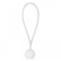 Эластичный резиновый шнур с шариком 20см BUNGEE CORD BALL серый белый (25 шт.) (Bradas)