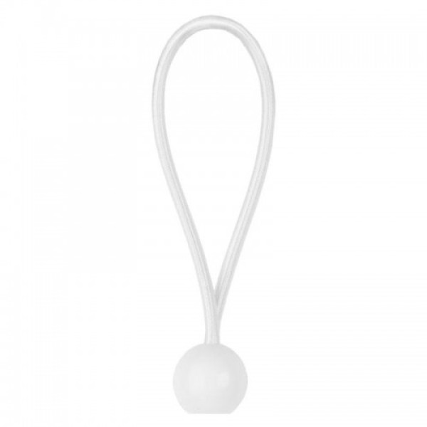 Еластичний гумовий шнур з кулькою 20см BUNGEE CORD BALL сірий білий (25 шт.) (Bradas)