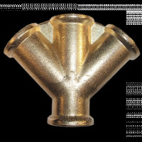 Тройник 4 x РО 3/8" из латуни, SP029 (Bradas)