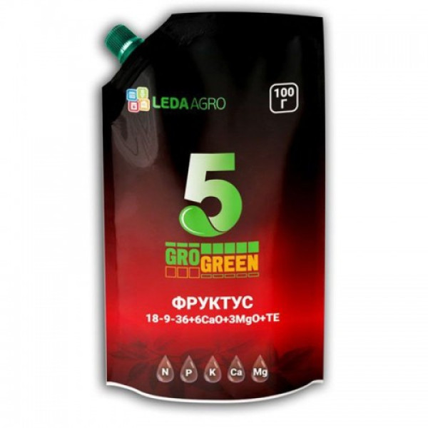 Фруктус 5 Гель (Five Fructus Gel) 18-9-36+6Ca+3MqO+TE добриво (GroGreen)