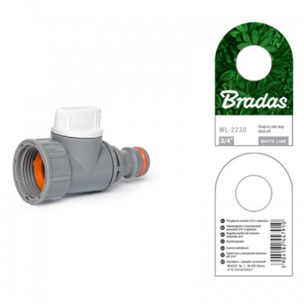 Адаптер с краном WHITE LINE РО 3/4" (25 шт.) WL-2230 (Bradas)
