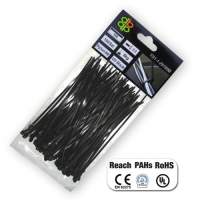Стяжки кабельные пластиковые UV BLACK 4,8*250 мм (100 шт.) (Bradas)
