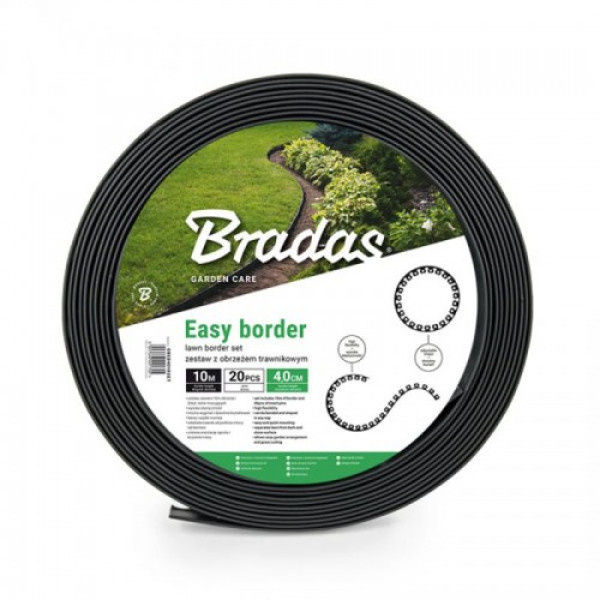 Бордюр газонный с колышками EASY BORDER SET 40мм (Bradas)