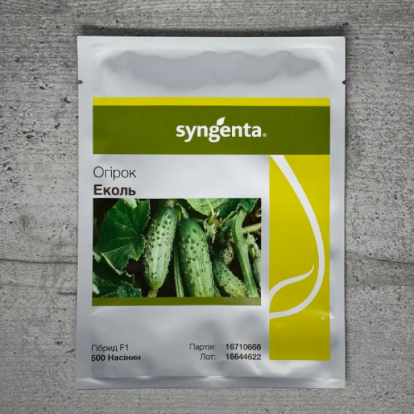 Эколь F1 семена огурца партенокарп. раннего 40-42 дн. 8-12 см (Syngenta)