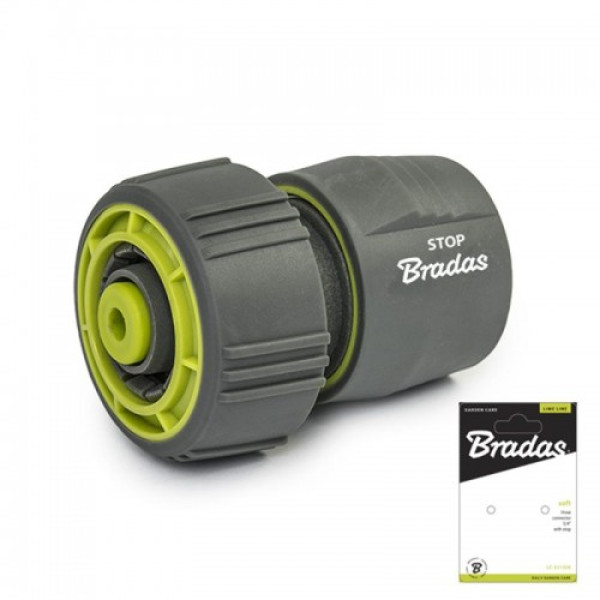 Коннектор для шланга 3/4" LIME LINE SOFT - STOP, LE-S2150K (Bradas)