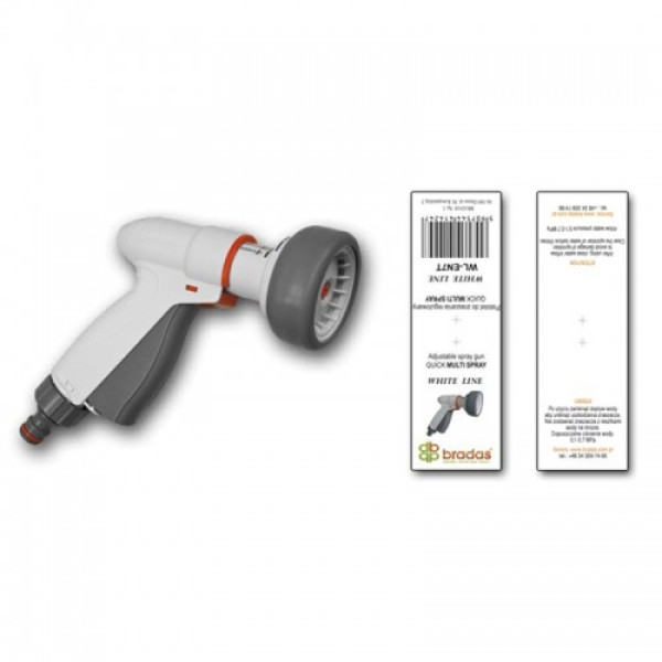 Пистолет поливочный WHITE LINE регулируемый QUICK MULTI SPRAY, WL-EN7TK (Bradas)