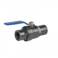 Шаровой кран PVC PN10 1/2" ручка SS - смеситель (2 шт.) DSRA10V1SF12F12SS (Bradas)