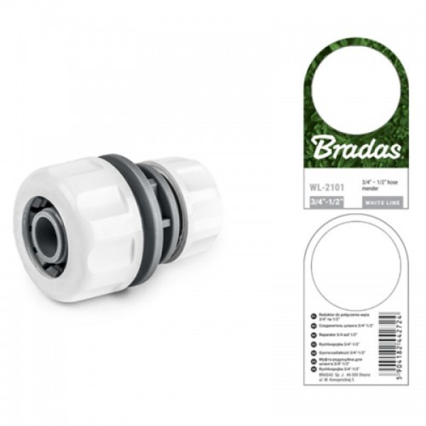 Муфта з'єднувальна редукційна 3/4" / 1/2" WHITE LINE (25 шт.) WL-2101 (Bradas)