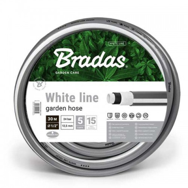 Шланг для полива WHITE LINE Новый дизайн 1/2 дюйм. (Bradas)