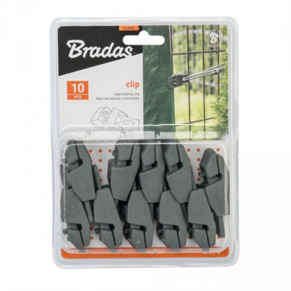 Кліпси затискні BUNGEE Clip Clips сірі (10 шт.) BCK2-B (Bradas)