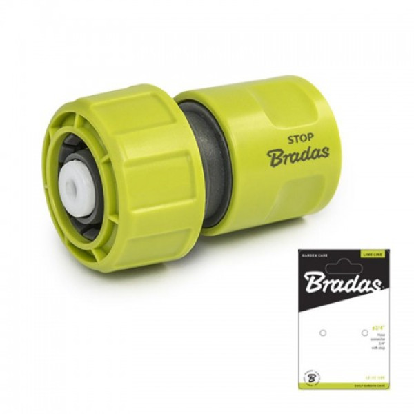 Коннектор для шланга 3/4" LIME EDITION - STOP (25 шт.) LE-2150 (Bradas)