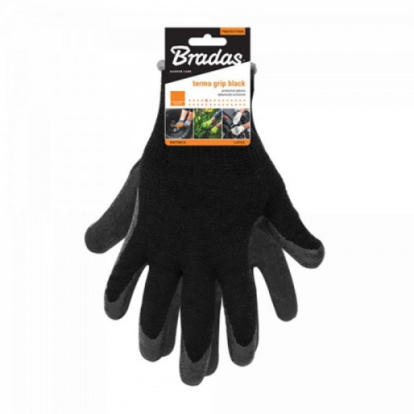 Рукавички захисні TERMO GRIP BLACK латекс (Bradas)