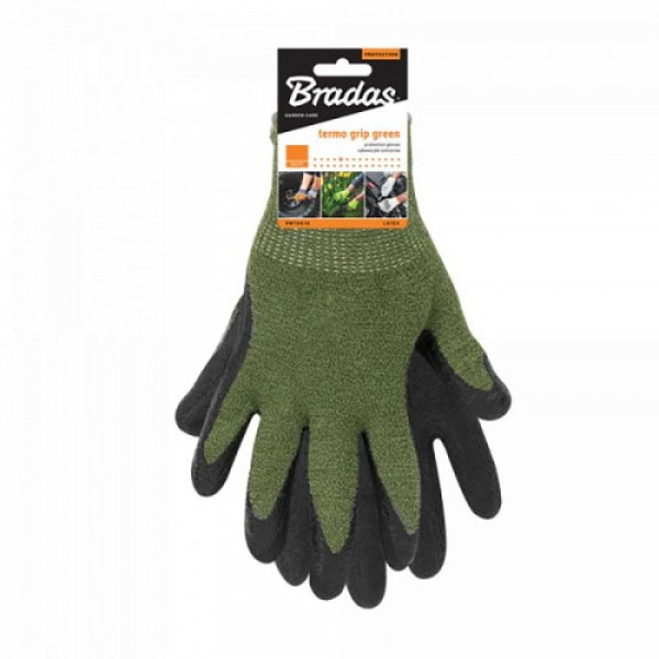 Перчатки защитные TERMO GRIP GREEN латекс (Bradas)