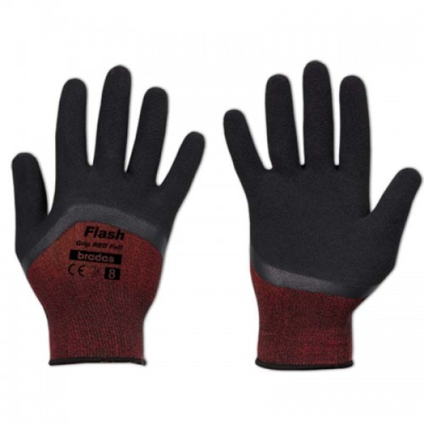 Перчатки защитные Flash Grip Red Full латекс (Bradas)